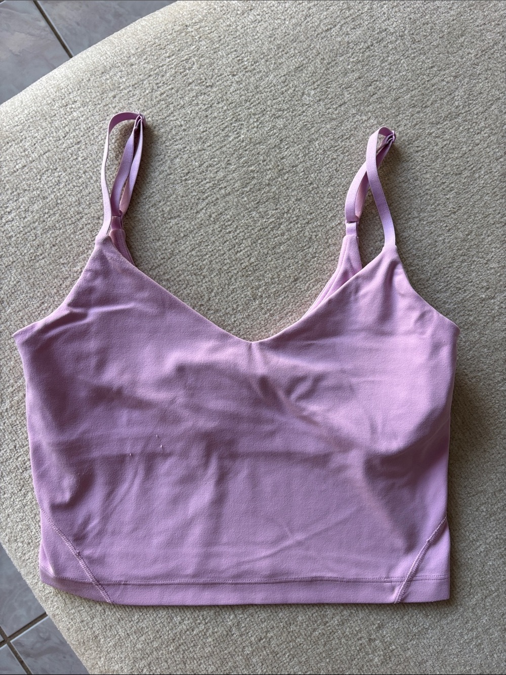 Lululemon Lilac Pink Cropped Sports Tank